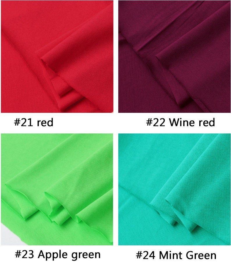 Summer T-shirt Fabric, Cotton Knitted Fabric, Sweat-Absorbent And Breathable Fabric, By The Half Yard image 8