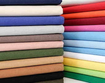 23 Color Cotton Canvas Fabric, Coloured Canvas Fabric, Pure Color Fabric, Hand Made Fabric, DIY Fabric, By The Half Yard