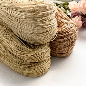 Materiale in rafia, filato per maglieria per cappelli e borse, filo di rafia fatto a mano