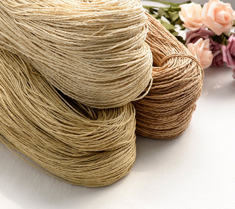 Raffia Material Hat And Handbag Knitting Yarn Handmade Etsy