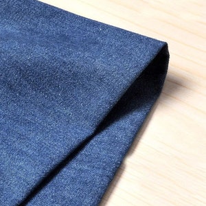 Medium Weight Denim Fabric, Retro Denim Fabric, Blue Denim Fabric, Washed Denim Fabric, Cotton Denim Fabric, Jeans Fabric, By The Half Yard image 3