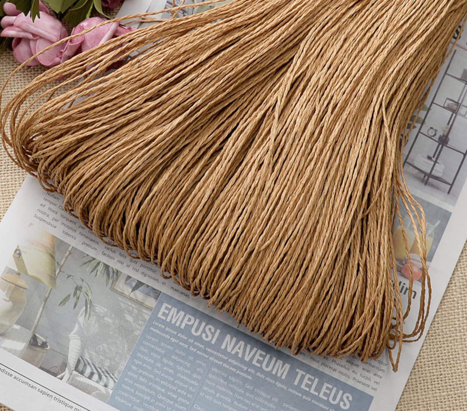 Raffia Material Hat and Handbag Knitting Yarn Handmade Etsy