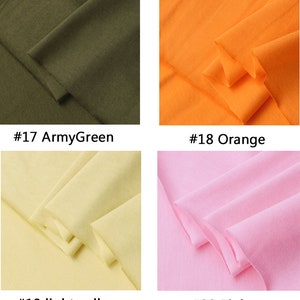 Summer T-shirt Fabric, Cotton Knitted Fabric, Sweat-Absorbent And Breathable Fabric, By The Half Yard image 7