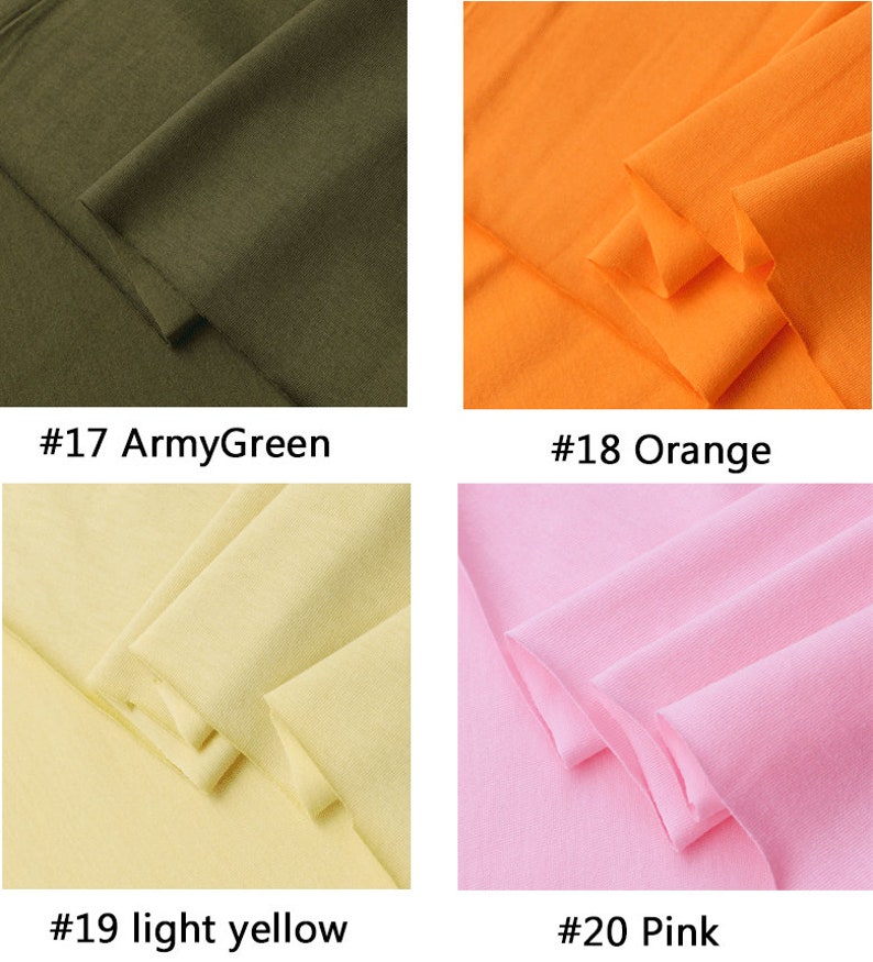 Summer T-shirt Fabric, Cotton Knitted Fabric, Sweat-Absorbent And Breathable Fabric, By The Half Yard image 7