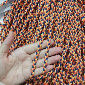 80 Meters Bundled Cotton Rope, Three-Strand Braided Rope, Hand-Decorated Rope