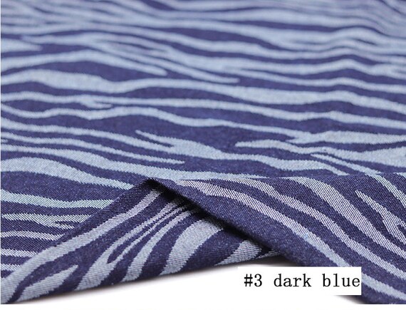 Zebra Pattern Denim Fabric Jacquard 