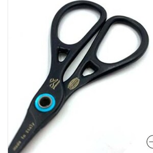 3 3/4 Premax Ring-Lock Straight Blade Black Serrated Embroidery Scissors image 2