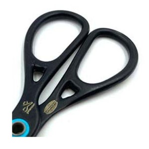 3 3/4 Premax Ring-Lock Straight Blade Black Serrated Embroidery Scissors image 3
