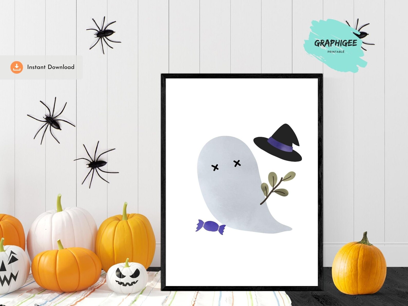 Cute ghost Halloween Wall decorHalloween wall art Etsy
