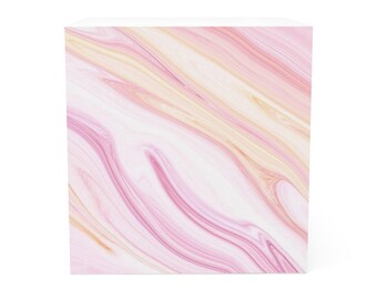 Pink Marble Note Cube