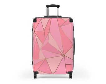 Pink Geometric Suitcases