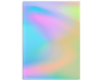 Pastel Rainbow Hardcover Notebook with Puffy Cover