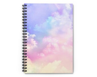 Pastel Clouds Spiral Notebook - Ruled Line