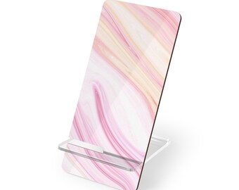 Pink Marble Mobile Display Stand for Smartphones