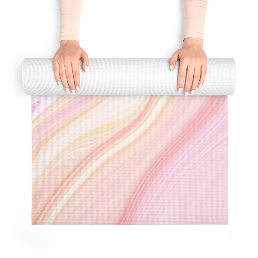 Pink Marble Foam Yoga Mat 