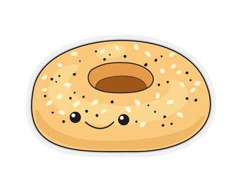 Bagel Stickers (Glossy)