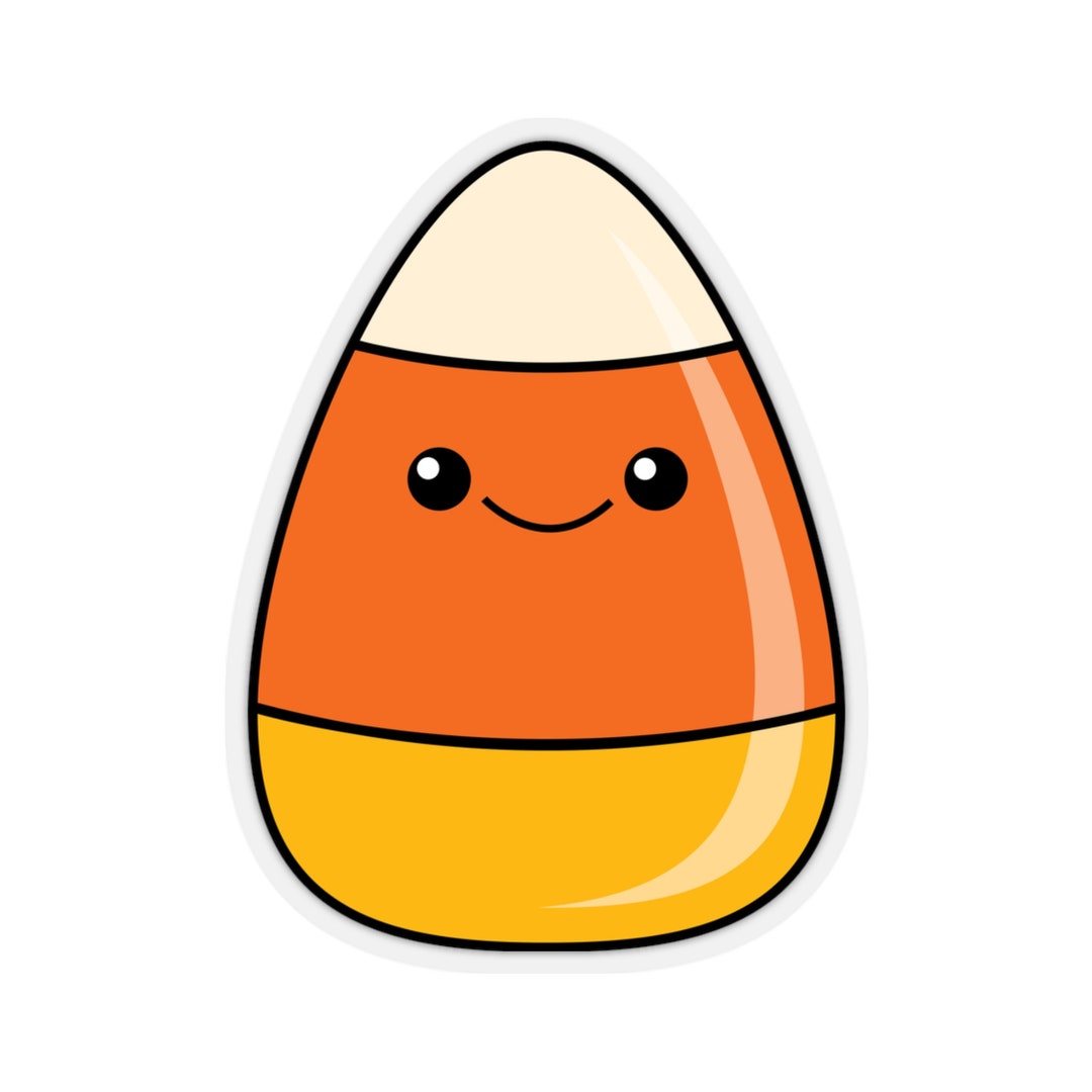 Candy Corn Kisscut Stickers glossy Etsy