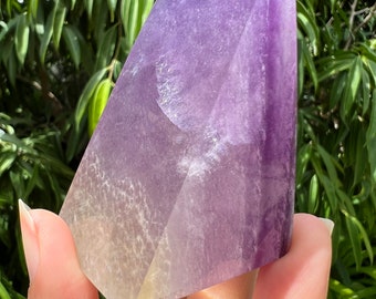 Beautiful Rainbow Purple Fluorite FreeForm Reiki Crystal, Rainbow Fluorite Freeform