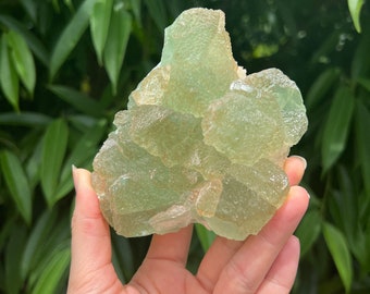 Translucent Green Octagonal Fluorite Cluster
