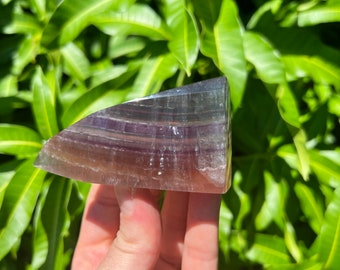 Beautiful Rainbow Purple Fluorite FreeForm Reiki Crystal, Rainbow Fluorite Freeform