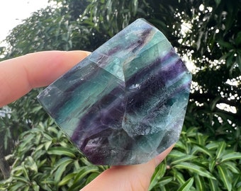 Beautiful Rainbow Purple Fluorite FreeForm Reiki Crystal, Rainbow Fluorite Freeform