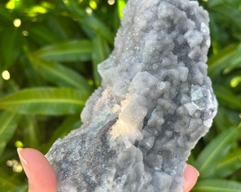 Translucent Green Fluorite Cluster with Druzy, Fluorite Specimen