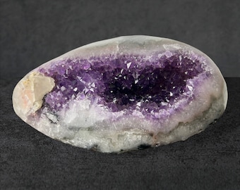 6.6 lbs Large Amethyst Crystal with Calcite, Large Crystal Home Decor, Metaphysical Centerpiece