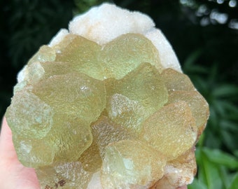 Large Translucent Green Octagonal Fluorite Cluster, Mineral Specimen Centerpiece