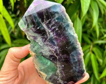 Beautiful Rainbow Fluorite Slab Reiki Crystal, Rainbow Fluorite Slab, Self Standing Crystal