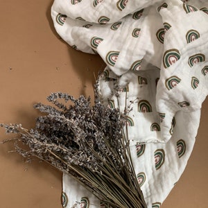 Organic Cotton Gauze Quilt | Muslin Gauze Blanket Newborn Gift | Toddler Crib Blanket