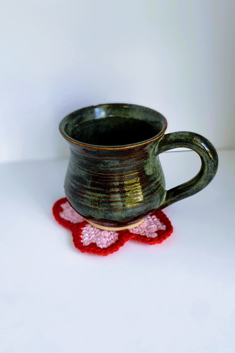 Crochet Cherry Blossom Coaster PATTERN image 8