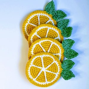 Crochet Lemon Slice Coaster PATTERN image 4