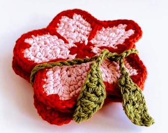 Crochet Cherry Blossom Coaster PATTERN