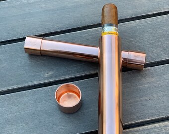 Copper Cigar Holder - Portable Carry Case – Storage –  Minimalist - EDC - Everyday Carry  – Custom Gift – Gift Ideas