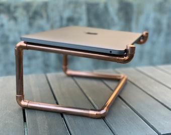 Copper Pipe Laptop Stand - Laptop Riser - Computer Stand - Modern - Minimalist Desk - Art Deco