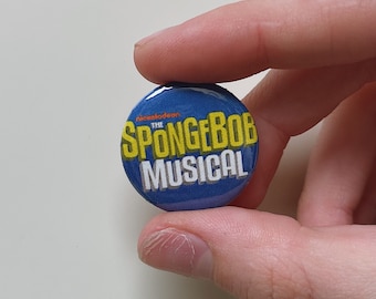Spongebob musical pin back button