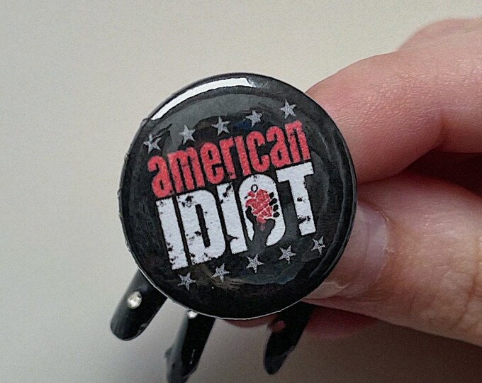 American Idiot musical pin back button