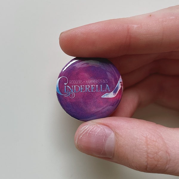 Cinderella musical pin back button