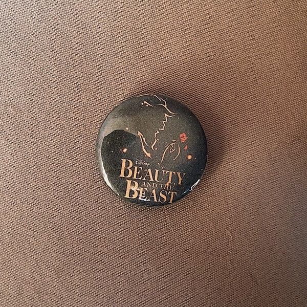 Beauty and the Beast the musical pin back button
