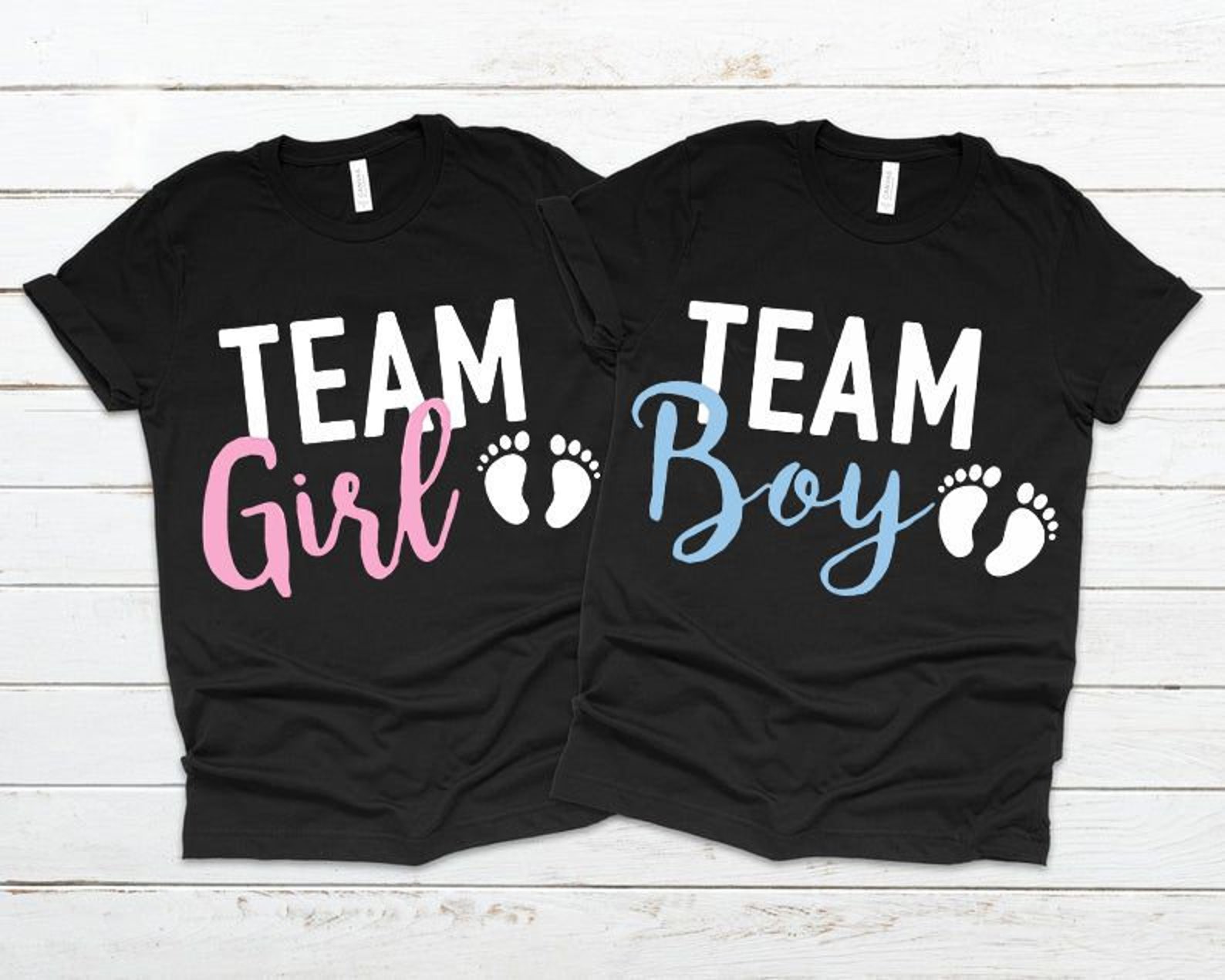 Gender Reveal Shirts Team Boy Shirts Team Girl Shirts Etsy