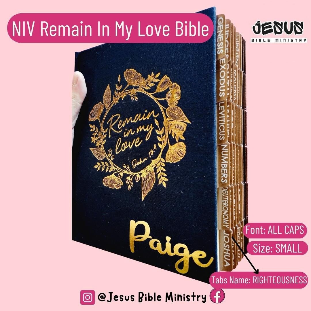 Personalized NIV Journaling Bible: Navy Cloth, Custom Tabs