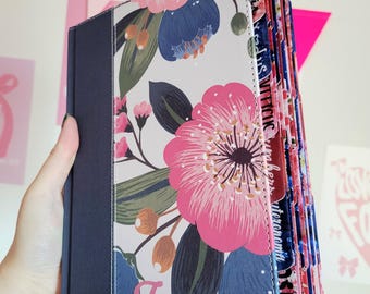 Personalized NIV Woman's Study Bible: Blue Floral Cloth Cover, with Tabs