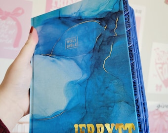 Personalized NIV Journaling Bible: Blue Cloth Cover, Laminated Tabs