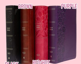 Personalized NKJV Purple Bible: Large Print, Leathersoft
