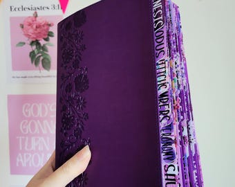 Personalized NKJV Purple Bible: Large Print, Leathersoft
