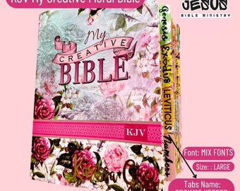 PERSONALIZE Bible, KJV Journaling Bible, FlexCover, Customize Tabs, Holy Bible, Bible with Tabs, Gift Bible, King James, Bible with Label