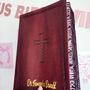 Personalized KJV Super Giant Print Bible: Gray/Black, Laminated Tabs