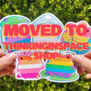 VERHUISD!! Pride Frog liefdadigheidsstickers | LGBTQ-vlagkikker | Sticker Sticker Gay Pride