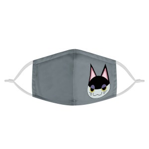 Cute Animal Crossing black and white kitten cat Cartoon graphic youth kids triple layer face mask Anti dust FILTERS