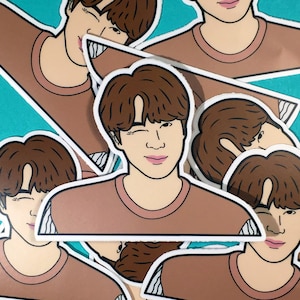 Winking Seokjinie Sticker - BTS Sticker - Süße Sticker - K-Pop Sticker - Matte Sticker - Kim Seokjin - BTS Jin